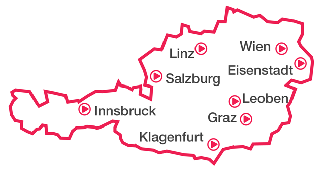 UniScreen in ganz Österreich